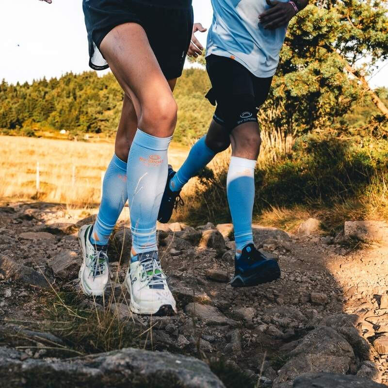 Chaussettes TRAIL ULTRA MID Ciel/Orange 4/5