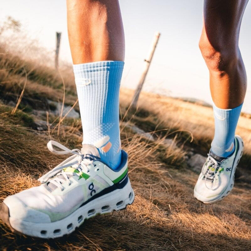 Chaussettes TRAIL ULTRA HIGH Ciel/Orange 5/5