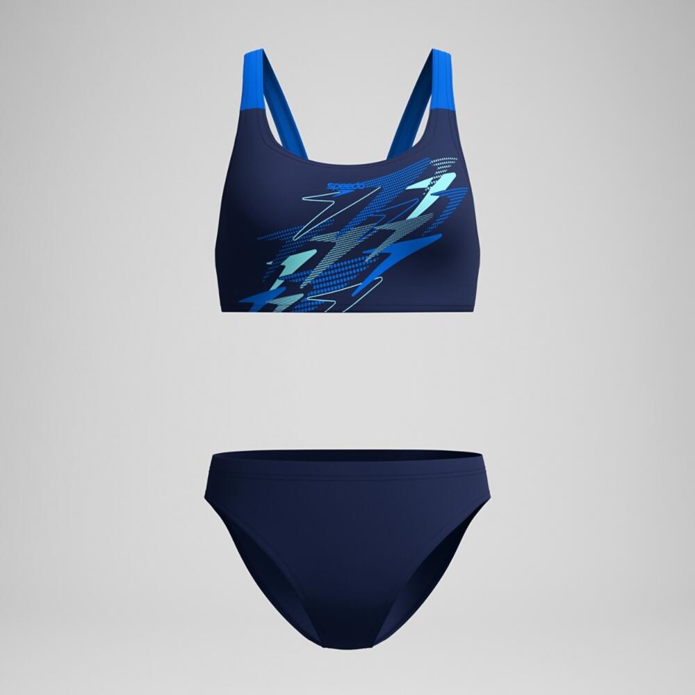 Bikini Speedo Medley Logo V-Back marine/blu 6/7
