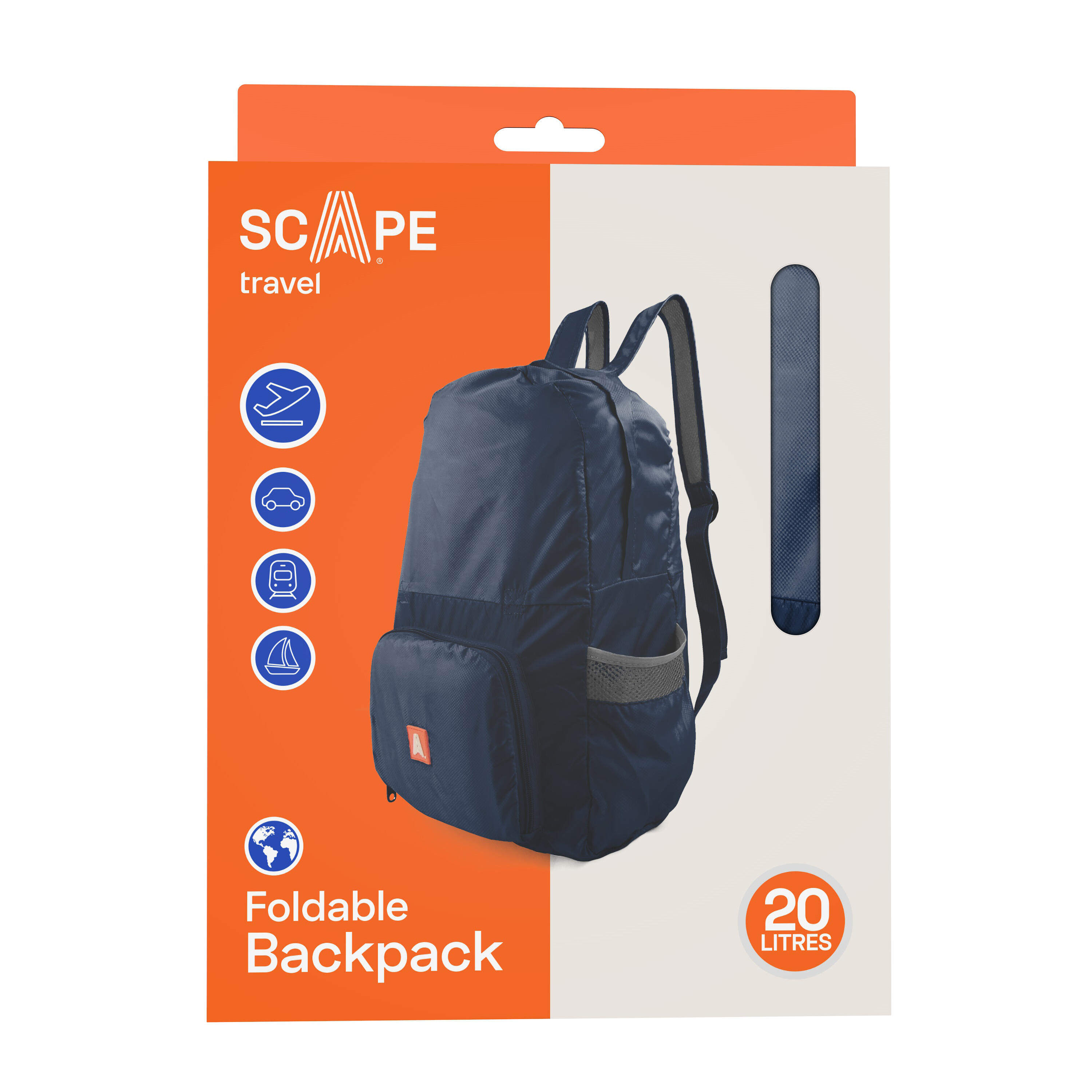 Scape Travel mochila plegables  20L azul 4/4