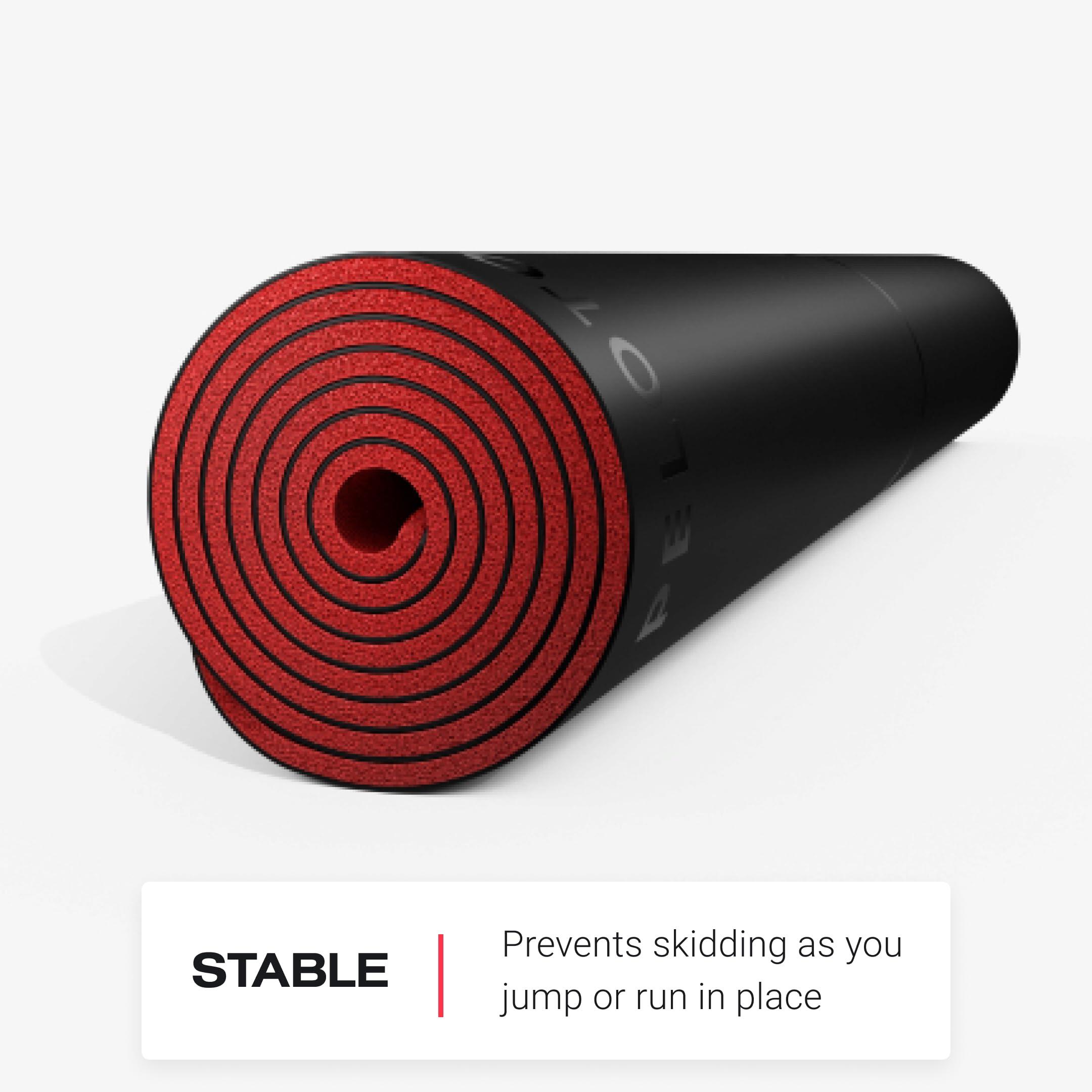 Tapis d'entraînement réversible | 180,3 x 66 cm avec 5 mm d'épaisseur, tapis de 4/6