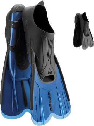 Agua Short Palmes de Natation Mixte Adulte, Noir/Bleu, 39/40