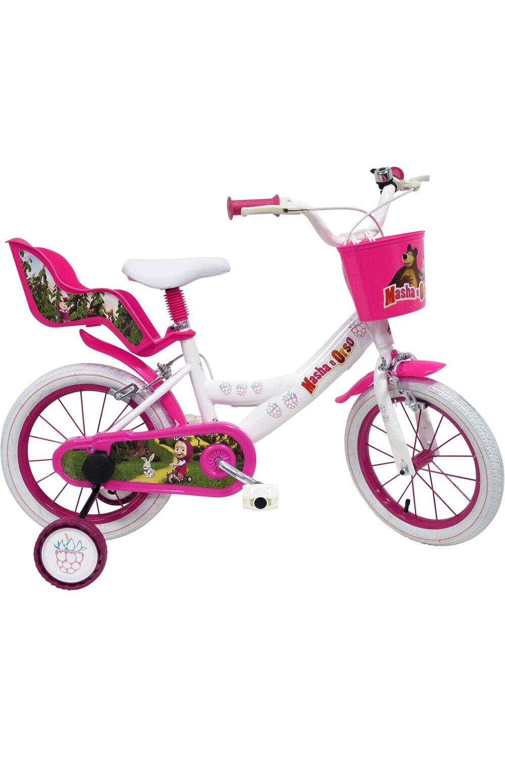 Bicicletă copii Denver Masha and the bear 16 inch alb