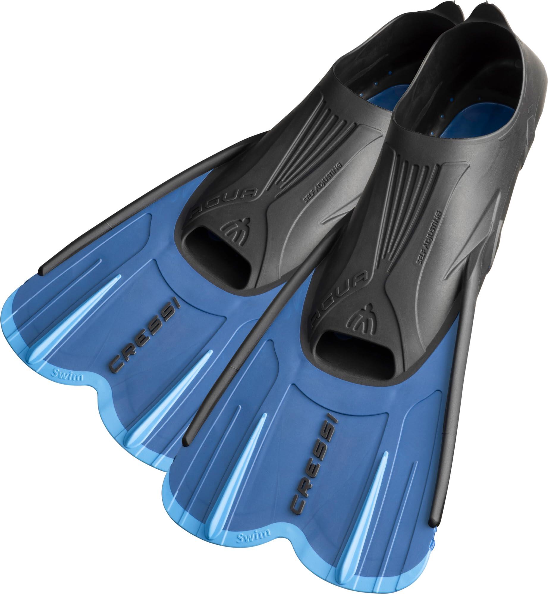 Agua Short Palmes de Natation Mixte Adulte, Noir/Bleu, 39/40 2/7