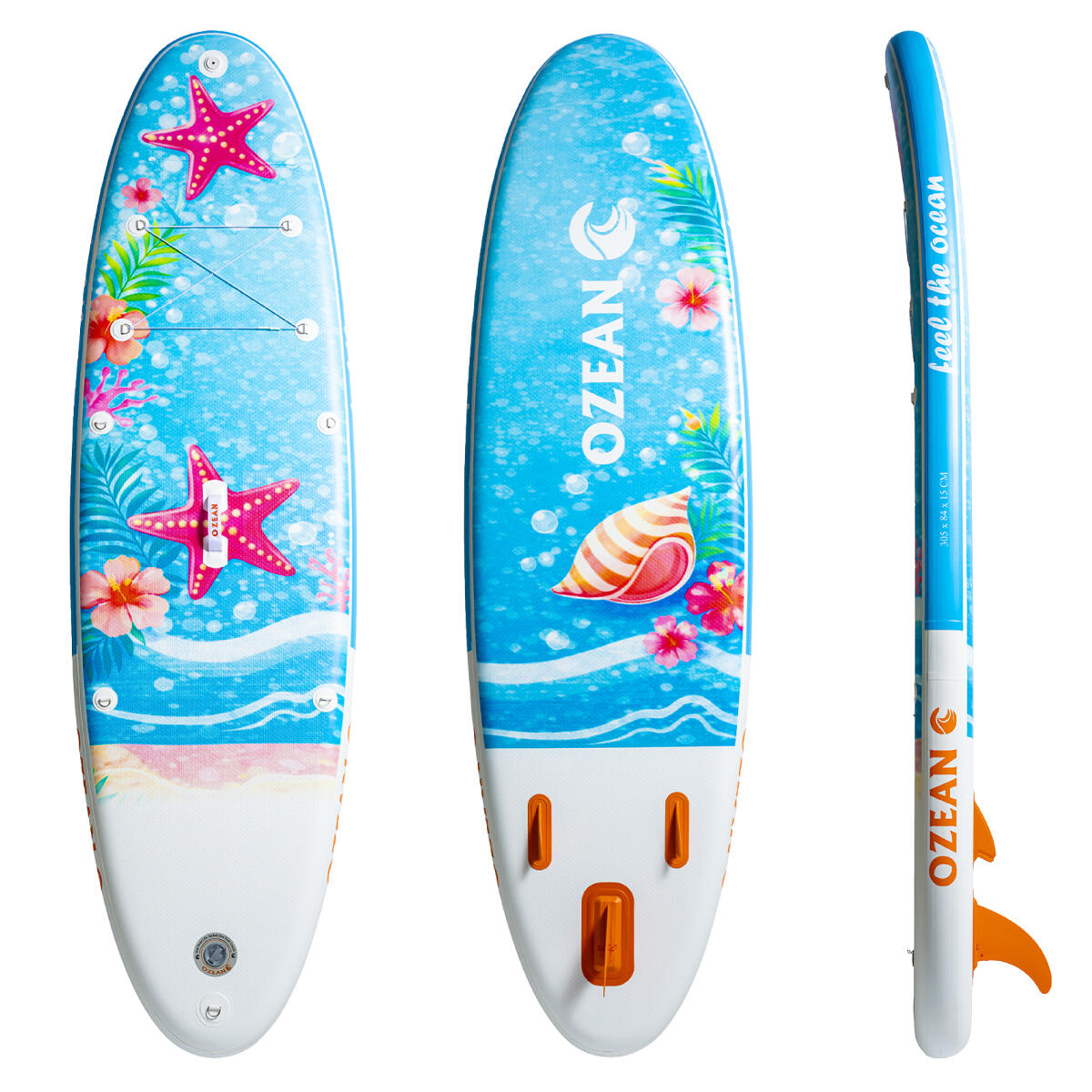 Planche SUP OZEAN Premium 305 cm 10' Full Print 3D Tec, siège + 11 accessoires 8/8