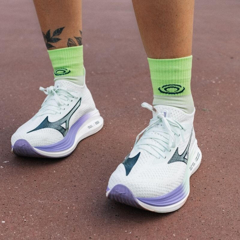 Chaussettes RUN MARATHON Mid Gris/Lime 4/4