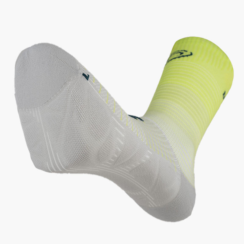Chaussettes RUN MARATHON High Gris/Lime 3/5