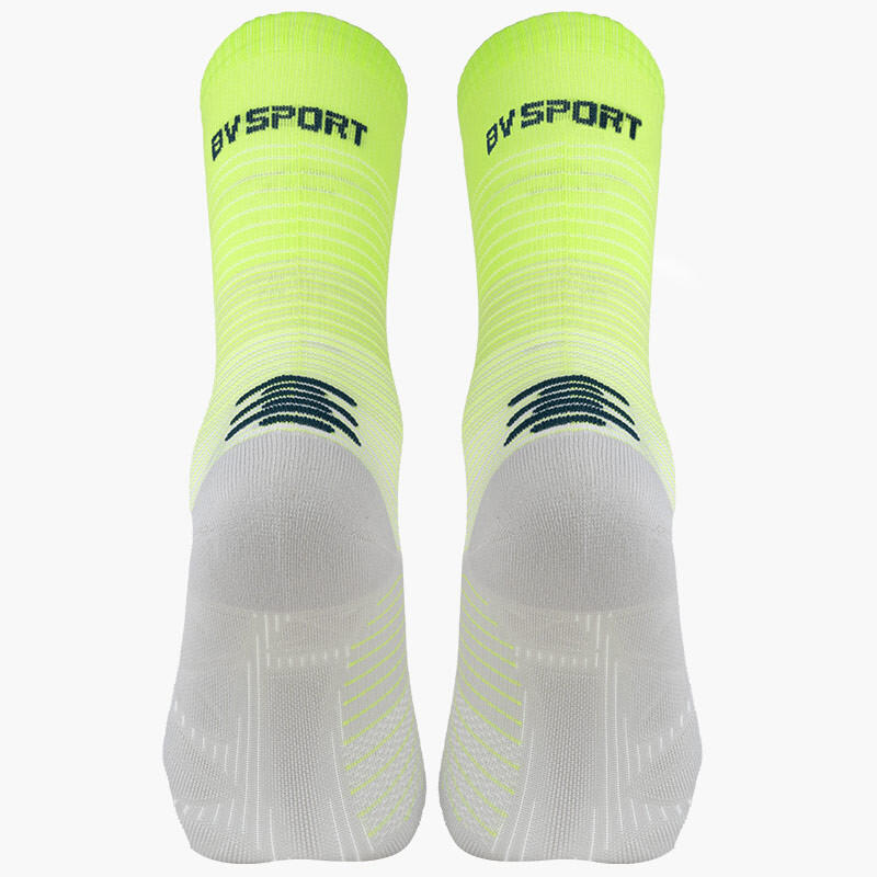Chaussettes RUN MARATHON High Gris/Lime 2/5