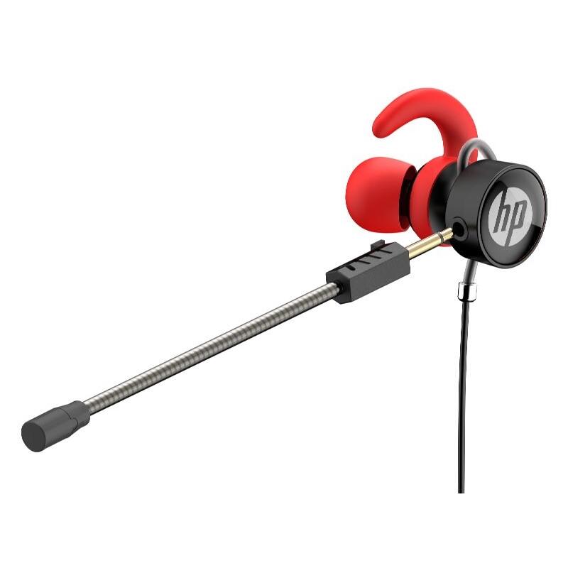 Auriculares HP DHE-7004 com Microfone Preto Vermelho 3/4