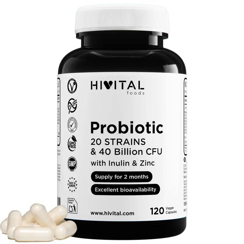 Probiotic 20 strains 40 Billion CFU | 120 vegan capsules