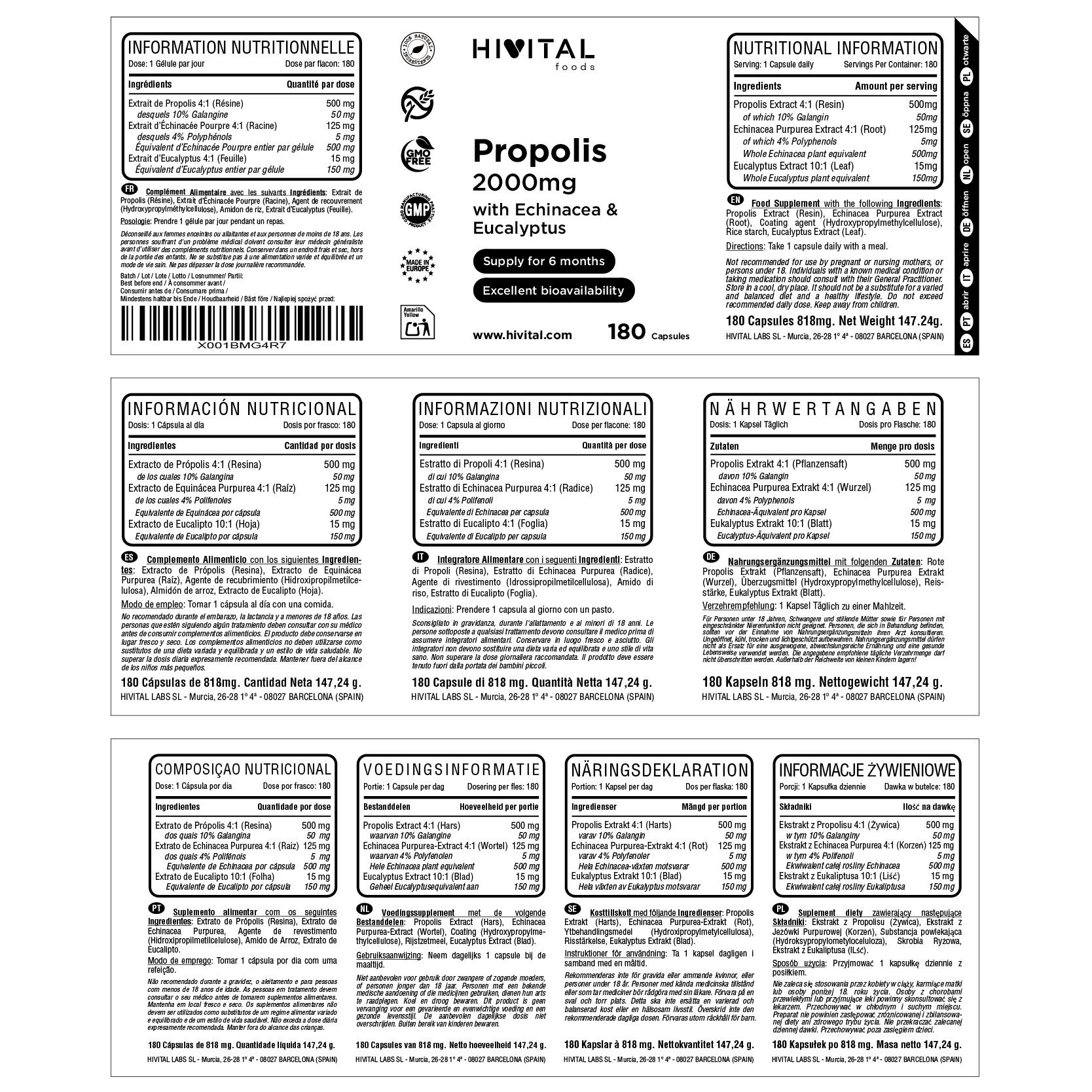 Propolis 2000 mg | 180 cápsulas veganas 2/2