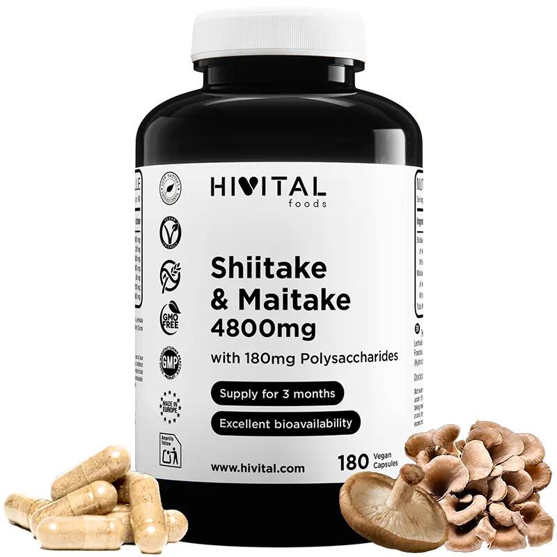 Shiitake and Maitake 4800 mg | 180 vegan capsules