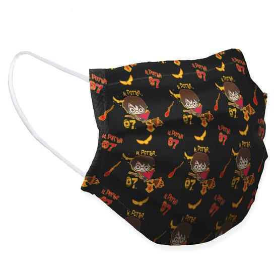 Masque hygiénique réutilisable enfant Harry Potter lavable Multicolore 3/3