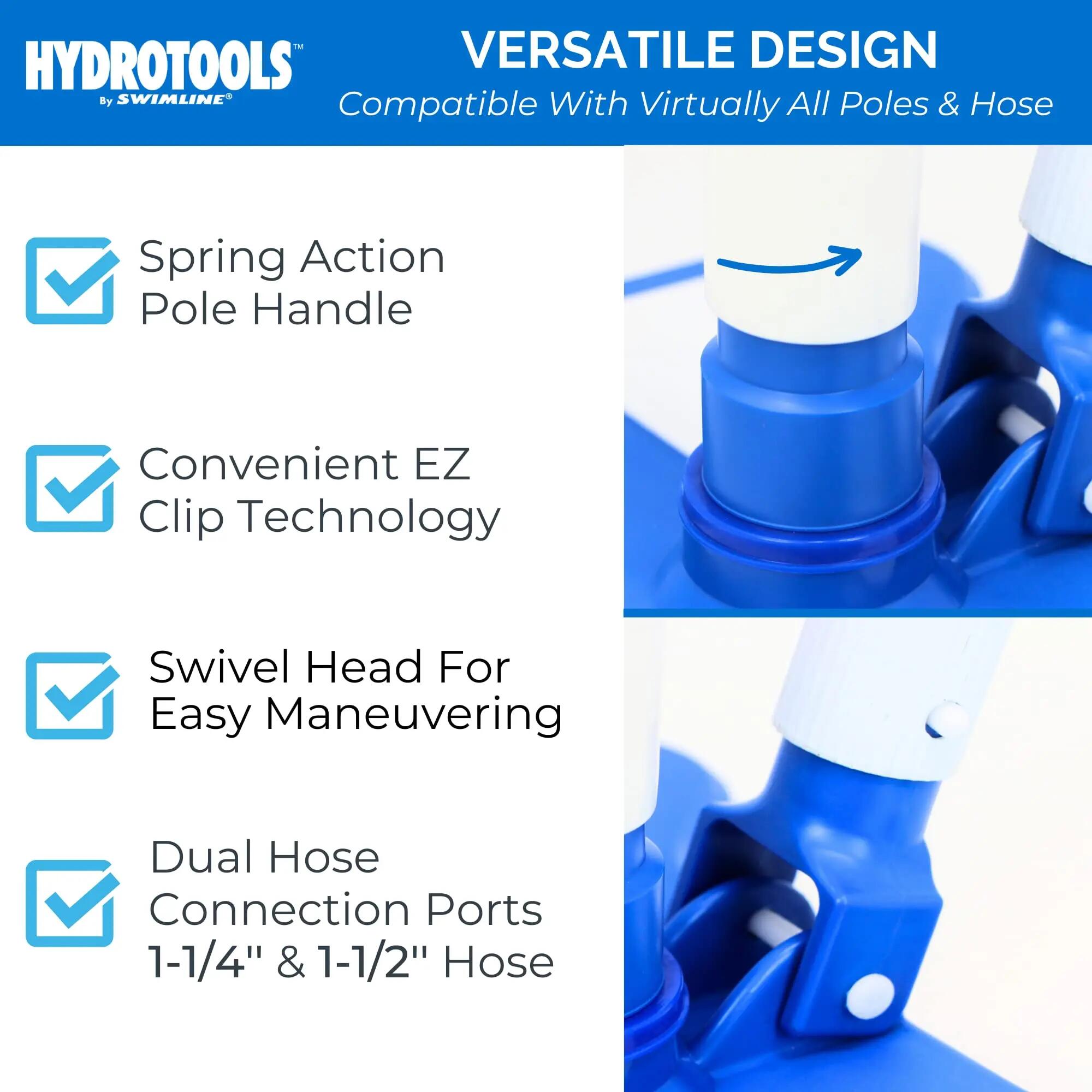 Hydro Tools 8130 Tête d'aspirateur Papillon lestée pour Nettoyeur de Piscine 5/7