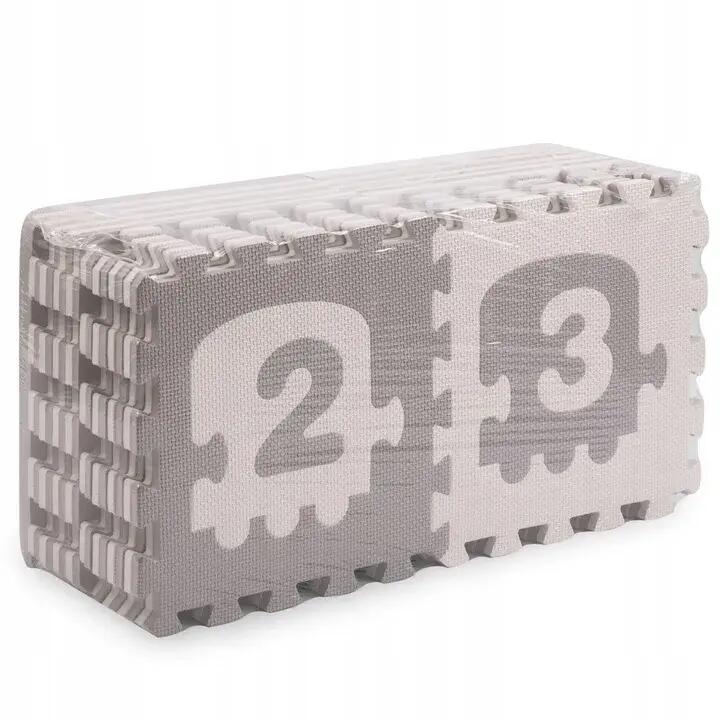 Tapis en mousse 36 pcs. 30x30cm Lettres - blanc et gris 3/7