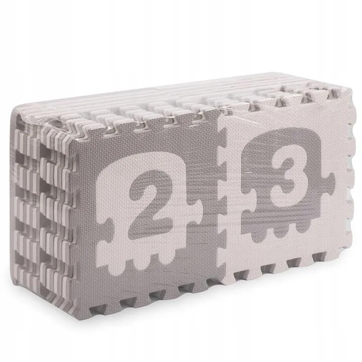 Saltea din spumă 36 buc. 30x30cm Litere - alb și gri