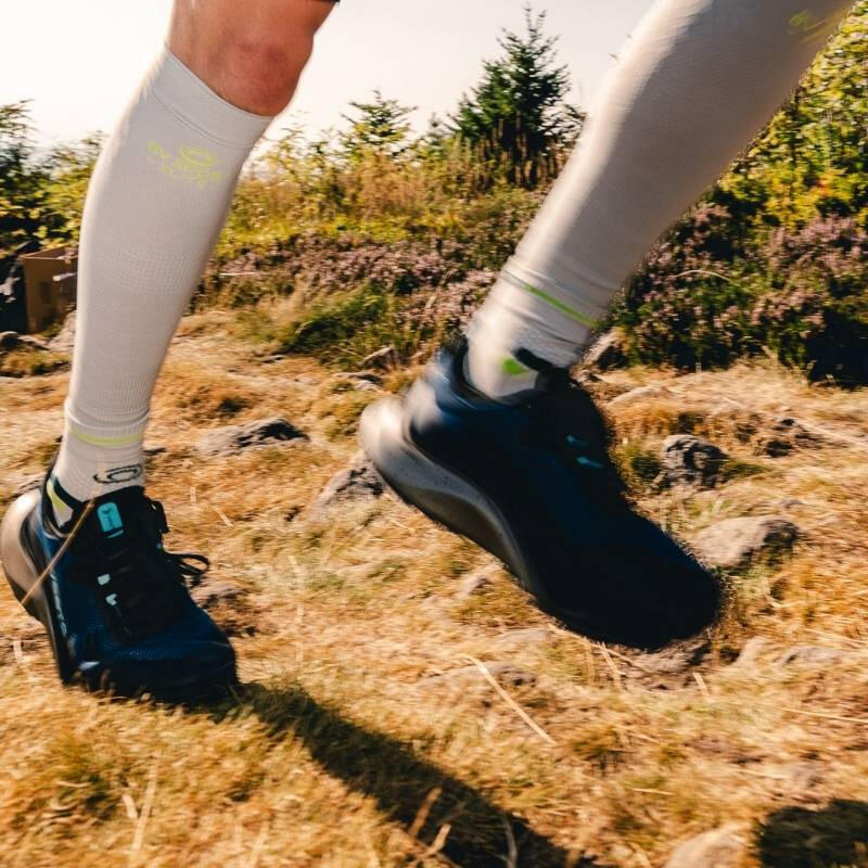 Chaussettes TRAIL ULTRA MID Gris/vert 4/5