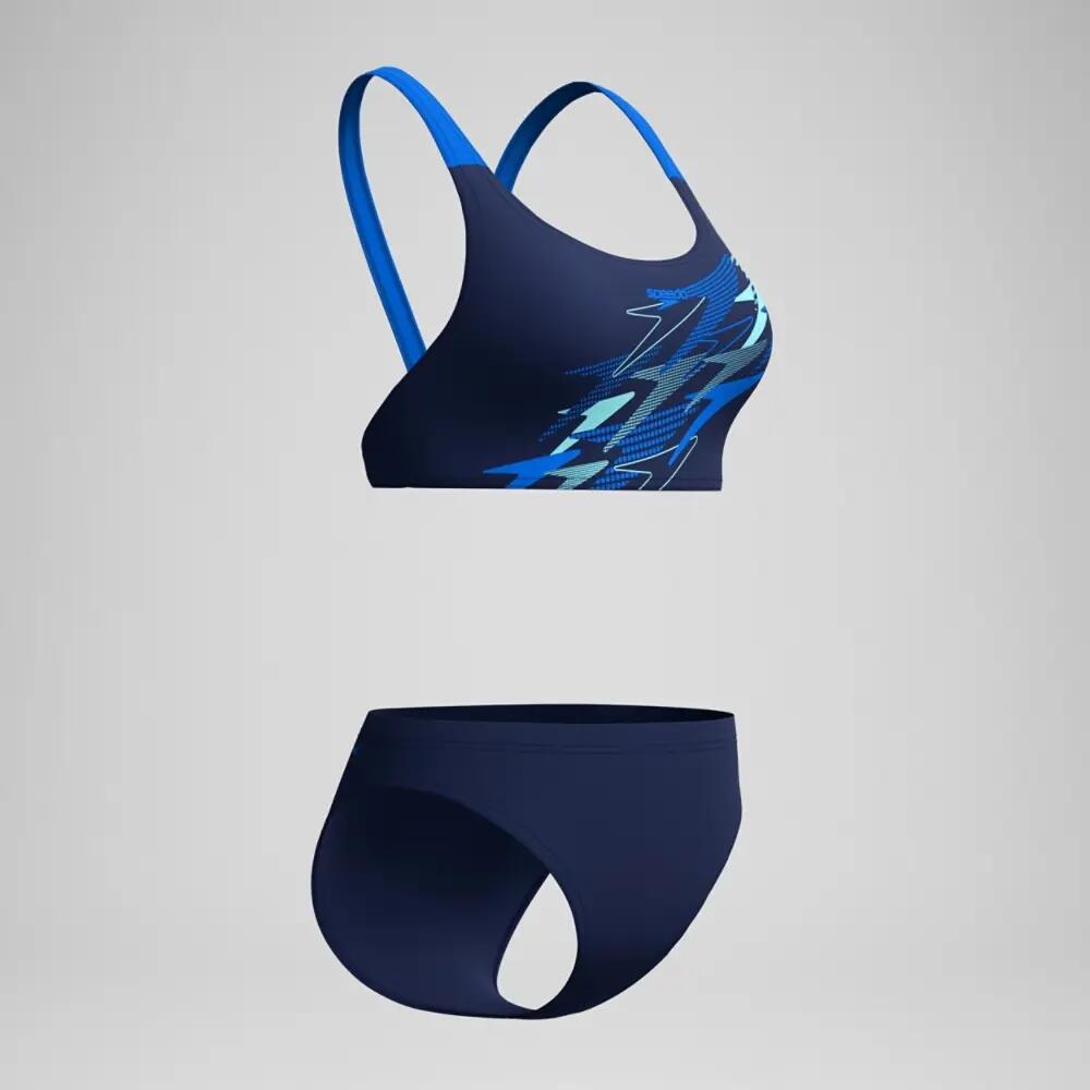 Bikini Speedo Medley Logo V-Back marine/blu 7/7