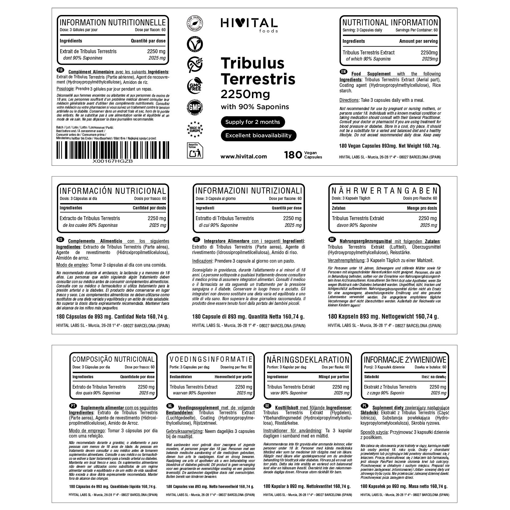 Tribulus Terrestris 2250 mg | 180 capsule vegane 2/2