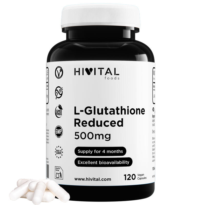 L-Glutathion Réduit 500 mg | 120 gélules végétaliennes