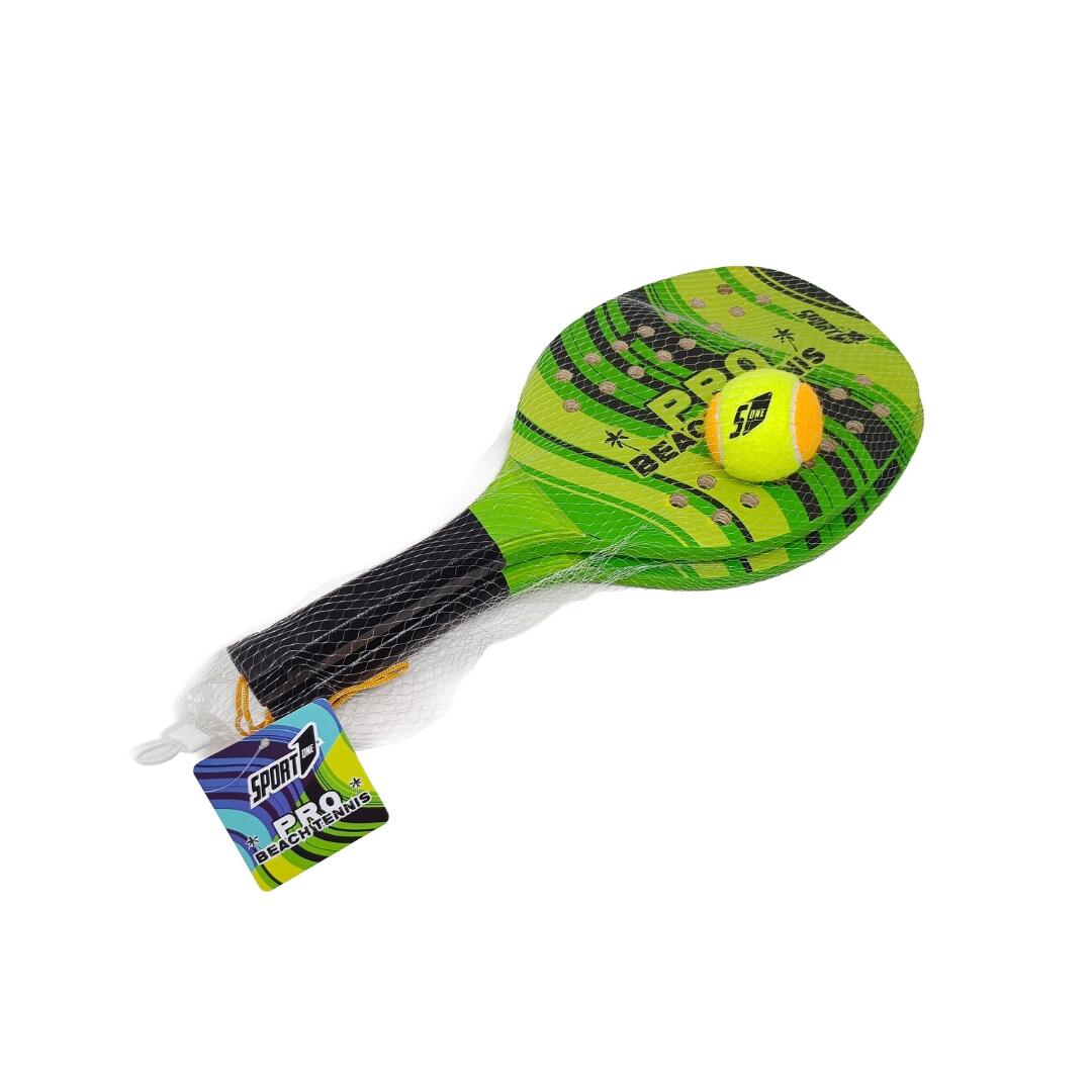 PRO Beach-Tennis Schläger-Set aus 12mm Holz mit weichem Ball – Robuste Schläger 3/3