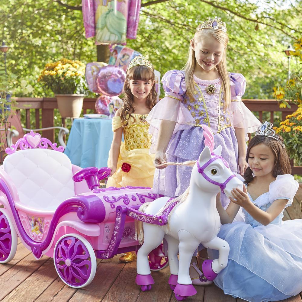 Princesas Disney Carruagem elétrica para crianças – Veículo elétrico com sons e 5/7
