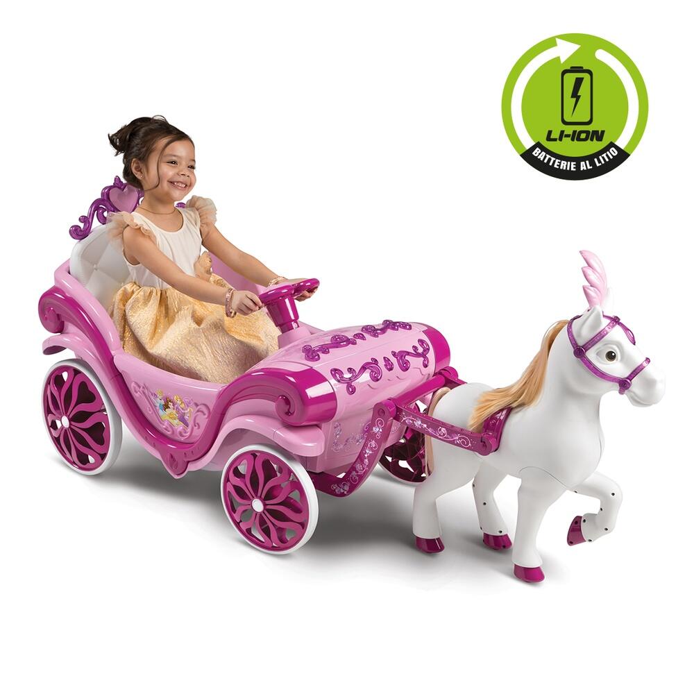 Princesas Disney Carruagem elétrica para crianças – Veículo elétrico com sons e 2/7