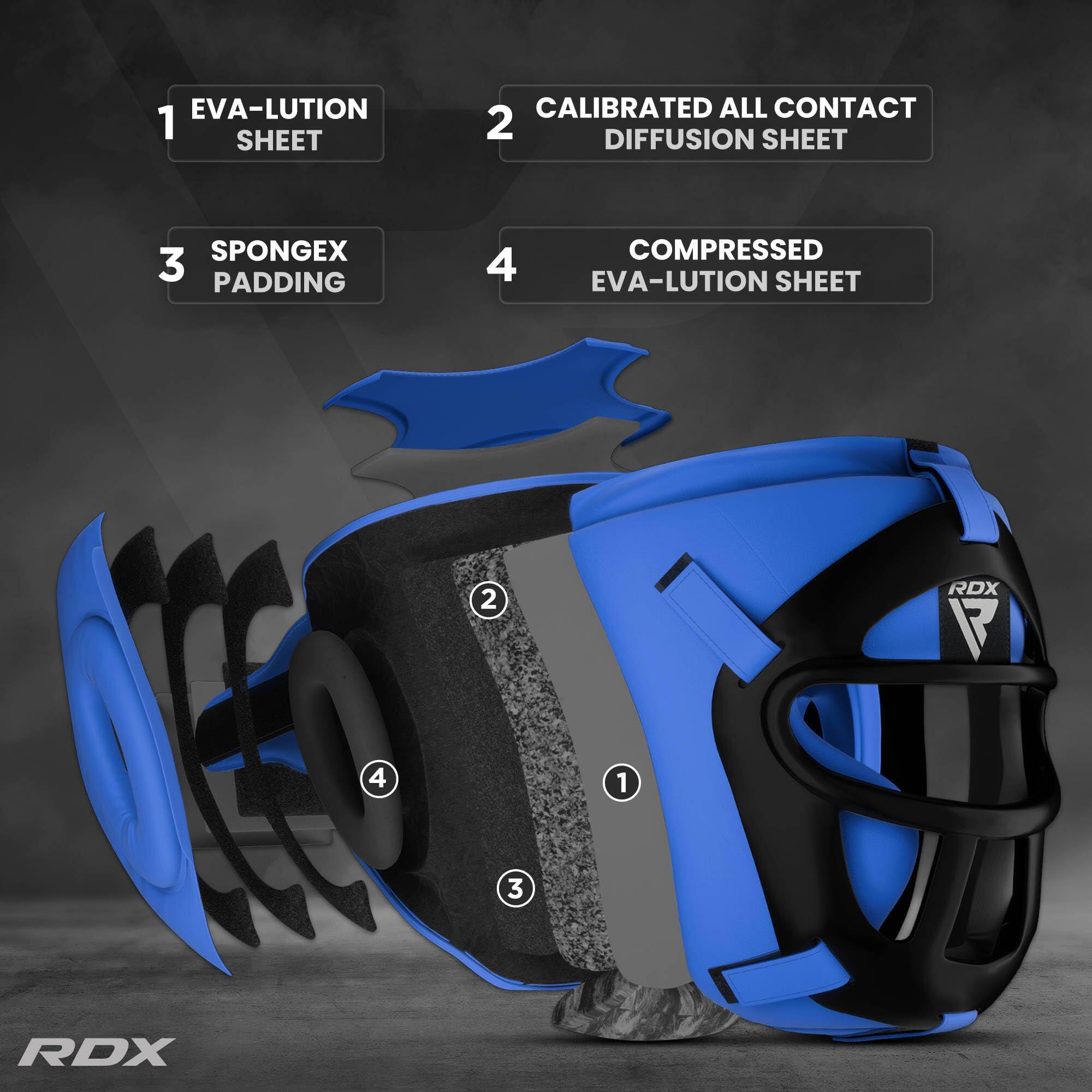 Casque De Boxe MMA Grille Protection Tête Muay Thai Entraînement Arts Martiaux 5/7