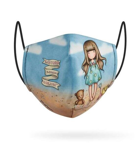 Masque hygiénique réutilisable enfant Outlet lavable Bleu 2/3