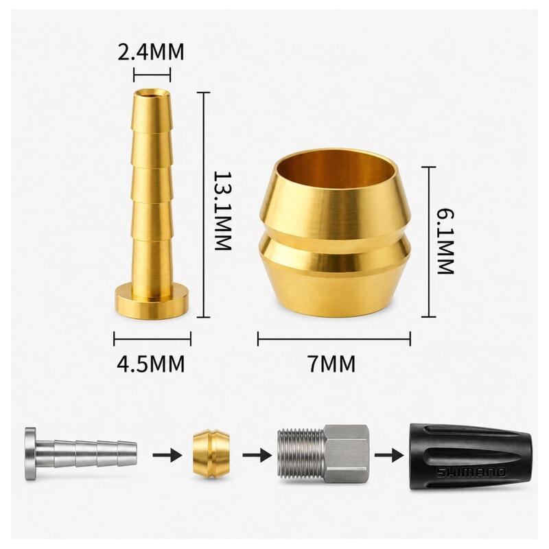Set 10 kituri olivă + insert BH59 pentru furtun frână hidraulică Shimano