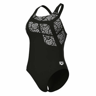 Arena dames badpak kikko swim pro back navy very fuchsia