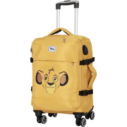 Disney Roi Lion Face Valise Cabine 4 Roues, Jaune
