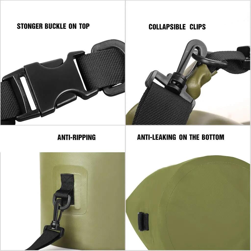 Sac Imperméable, Sacs Imperméable à l'eau Sec Sac pour Randonnée, Kayak, Pêche 4/7
