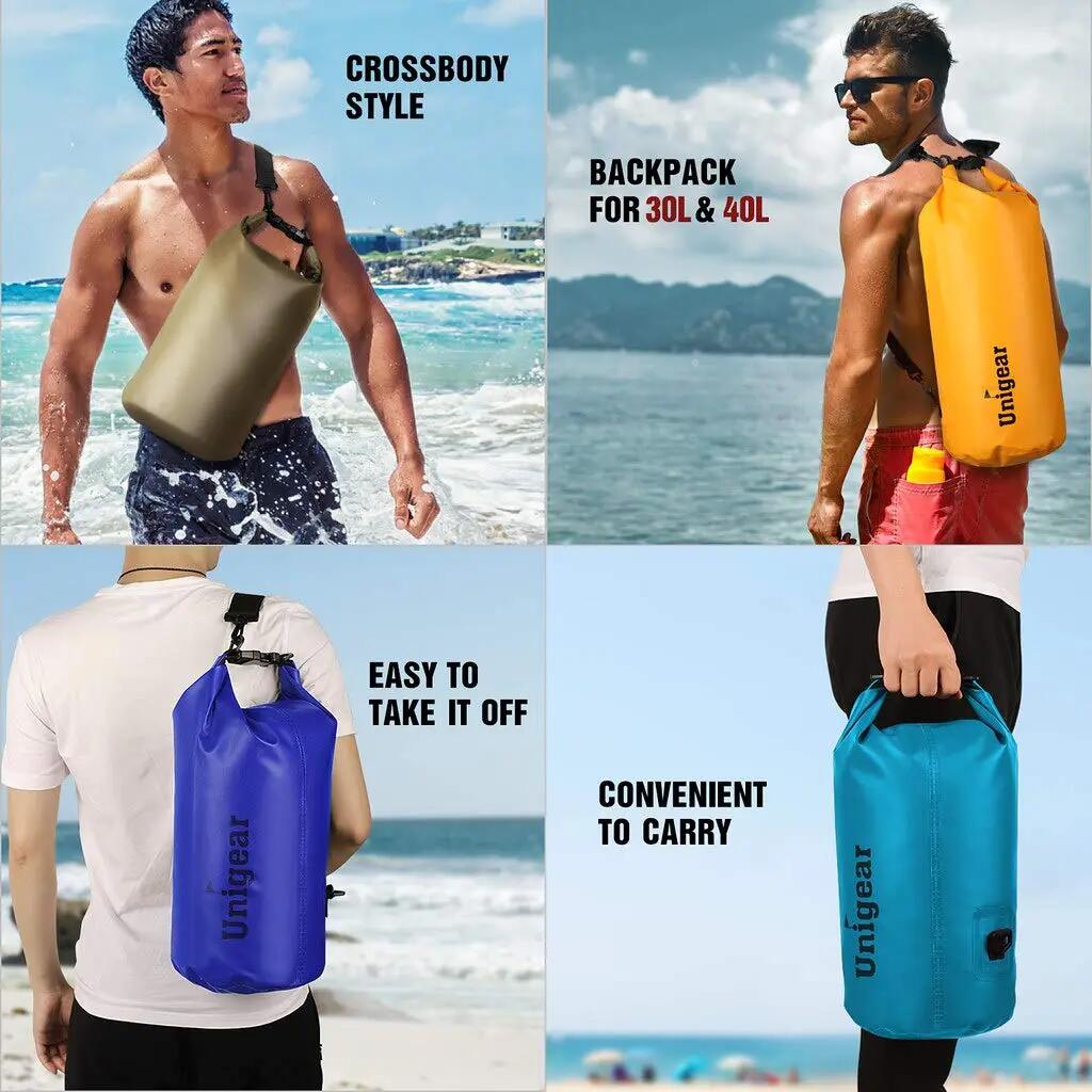 Sac Imperméable, Sacs Imperméable à l'eau Sec Sac pour Randonnée, Kayak, Pêche 3/7