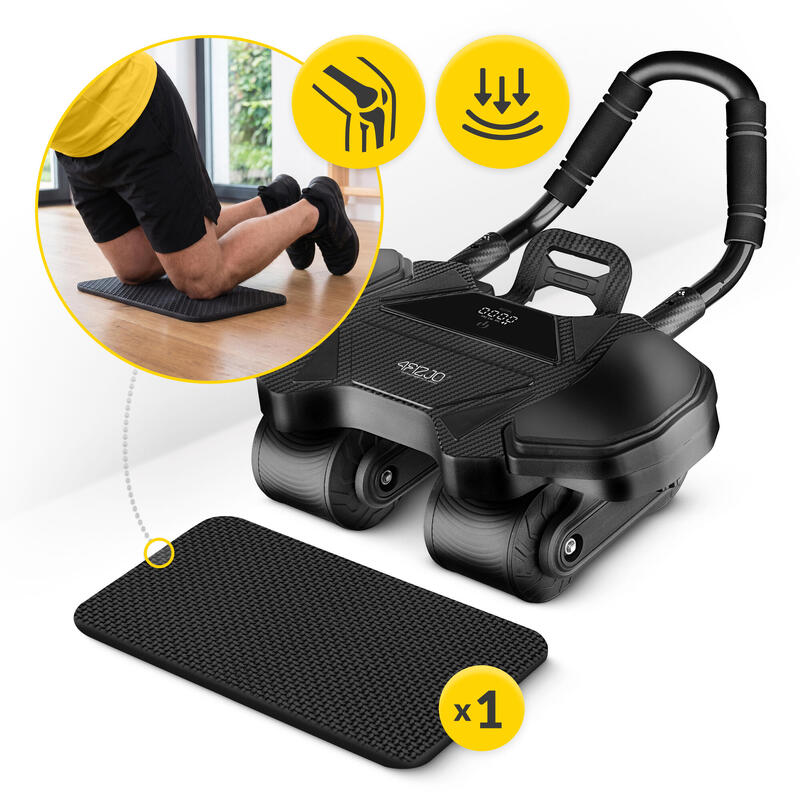 Roată pentru exerciții abdominale Ab Wheel 4FIZJO ELITE+, model dublu