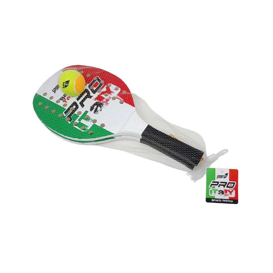 PRO Beach-Tennis Schläger-Set aus 12mm Holz mit weichem Ball – Robuste Schläger 3/3