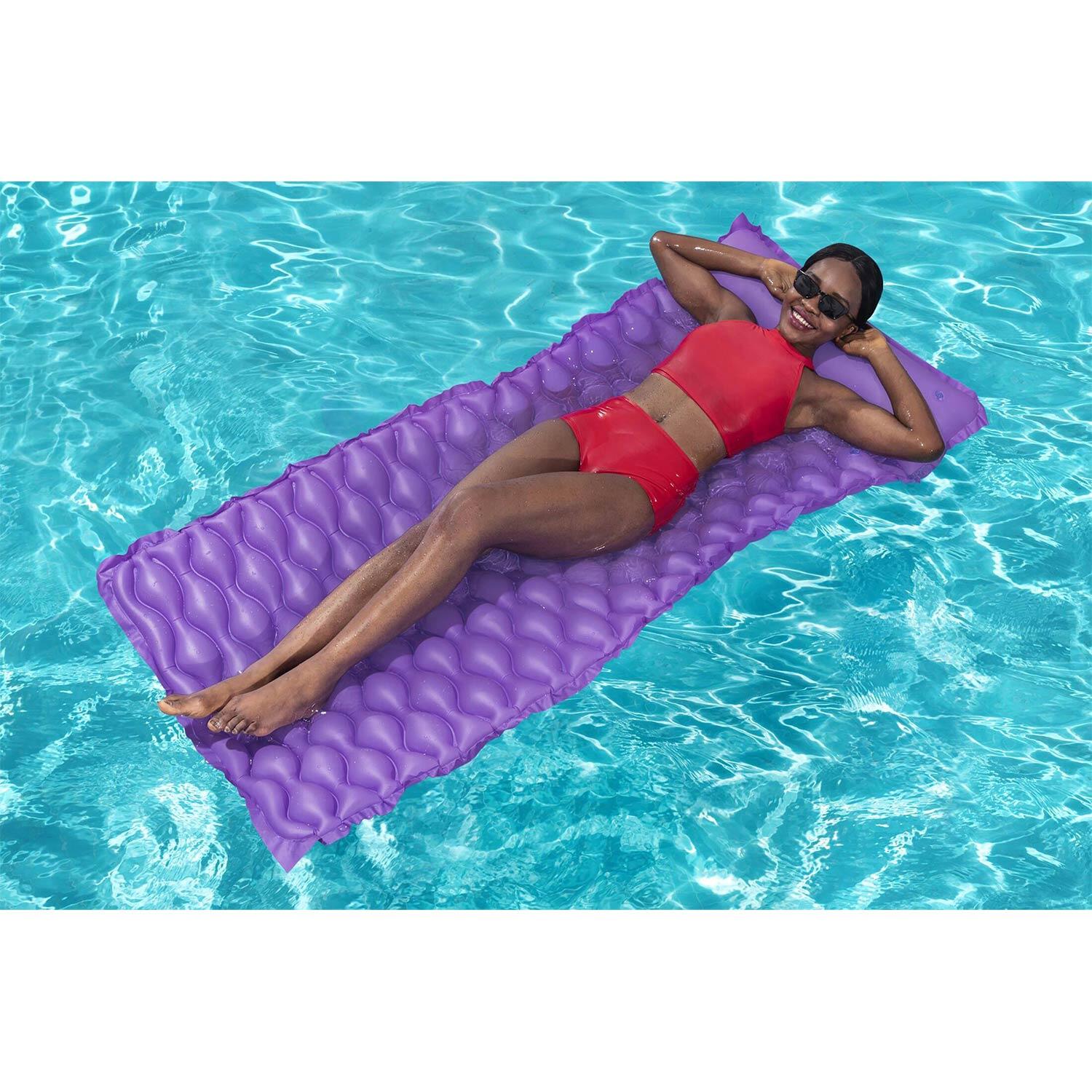 Materac dmuchany do pływania Bestway wodny plażowy zwijany 213x86 cm fioletowy 6/7