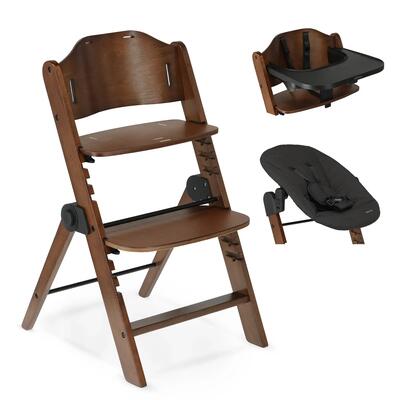 Odin luxe kinderstoel met bouncer - donkerbruin/donkergrijs