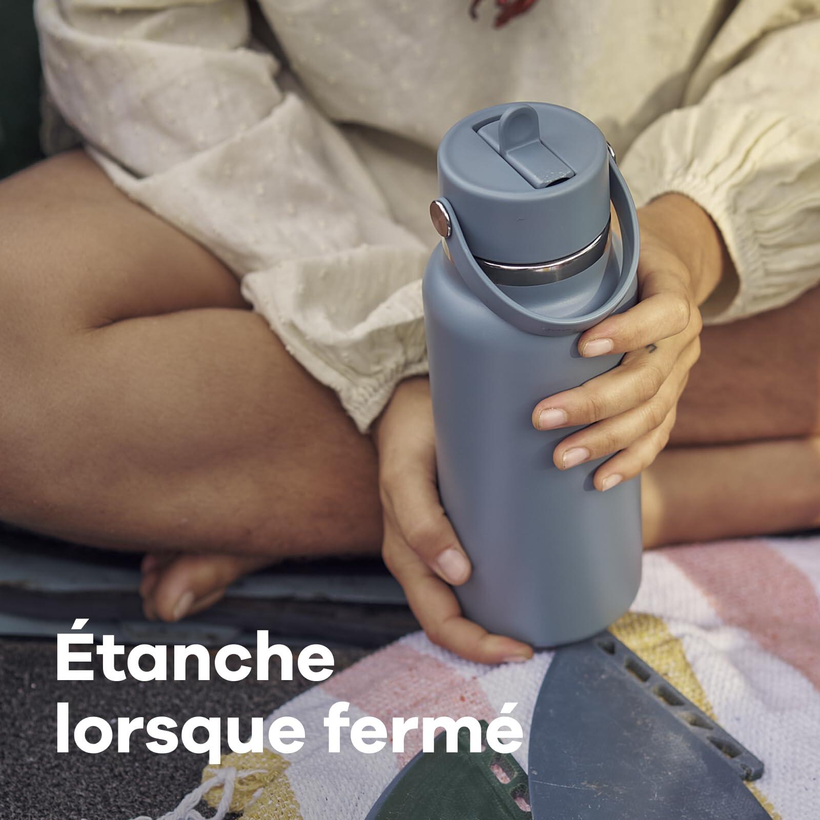Wide Flex Straw Cap 946 ml (32 oz) Bouteille – Acier inoxydable, paille 5/7