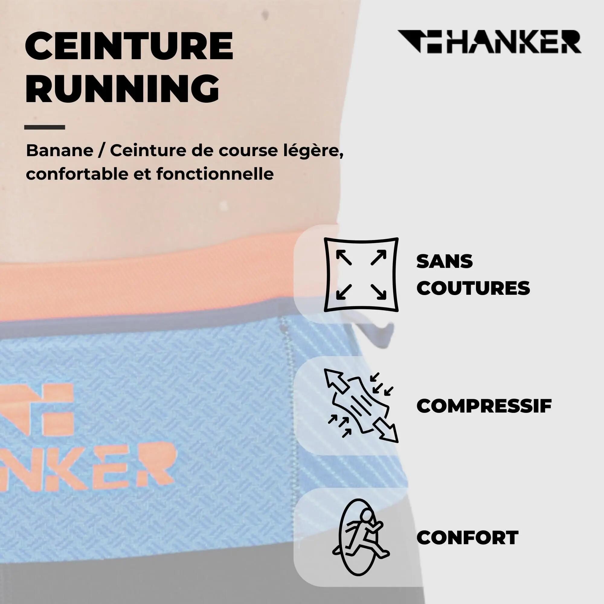 Ceinture Hydratation Running Sac Banane Étanche - Porte‐Téléphone Anti‐Rebond 2/7
