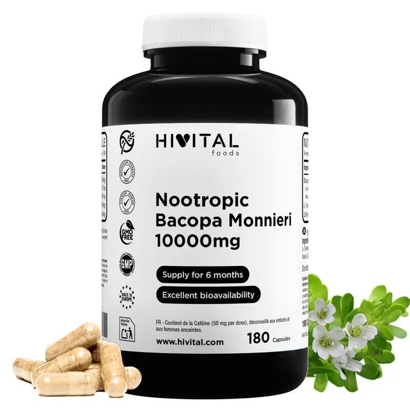 Bacopa Monnieri Nootropic 10000 mg | 180 capsules