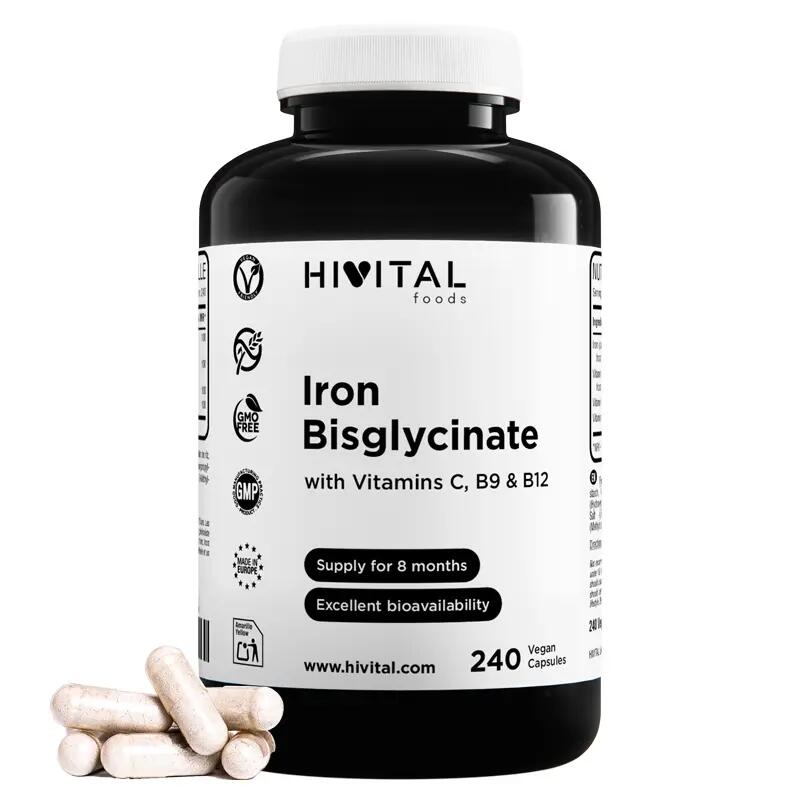 Iron with Vitamins C, B12 and Folic Acid | 240 vegan capsules