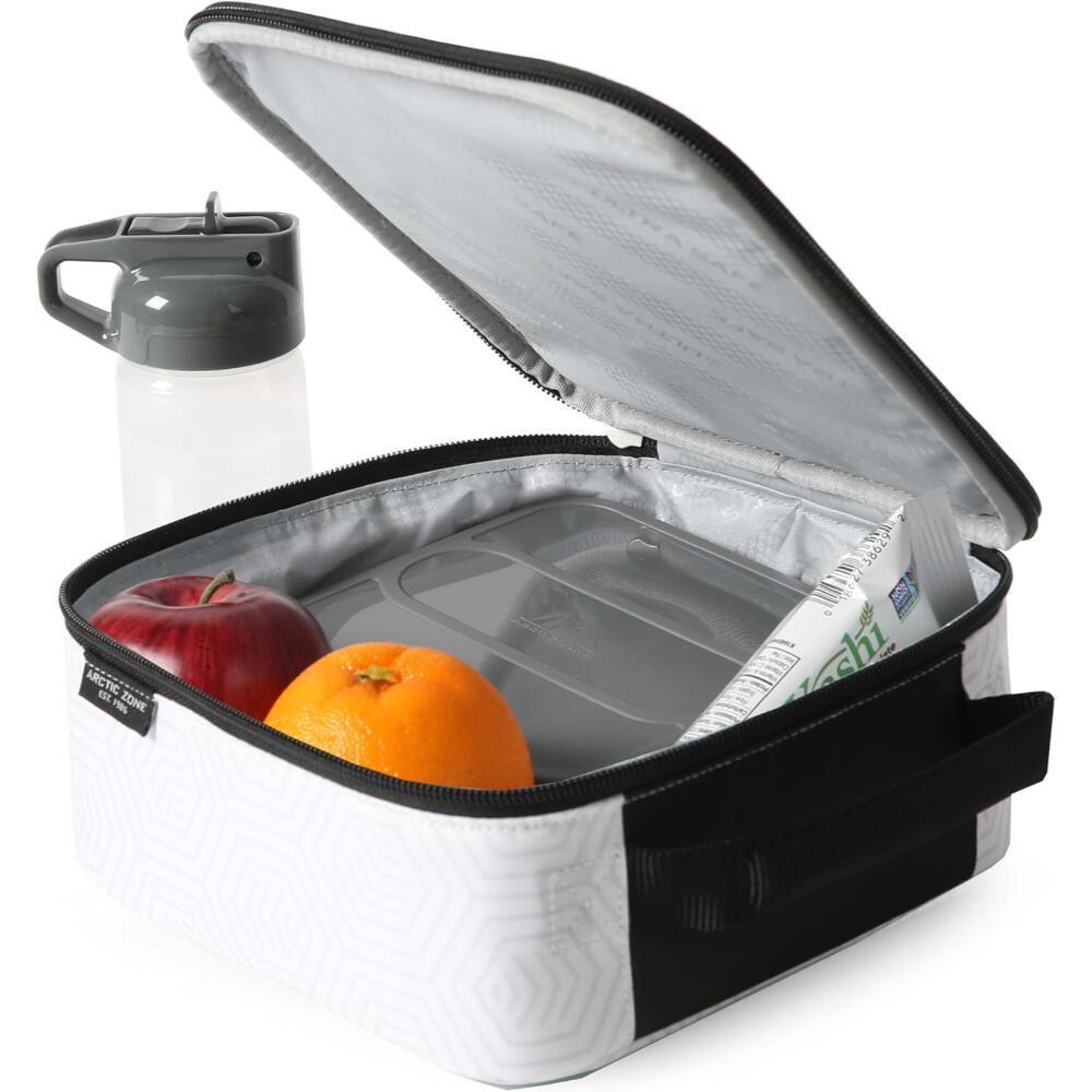 Bolsa Portaalimentos Térmica con Tupper y Botella Real Madrid Blanco 2/2