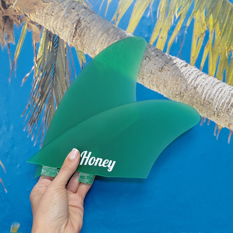 Honey Fiberglass Keel K2 Classic Dual Tab Green 2/2