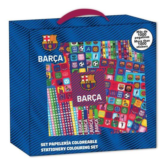 Set di adesivi per cancelleria per bambini dell'FC Barcelona ​​blu a