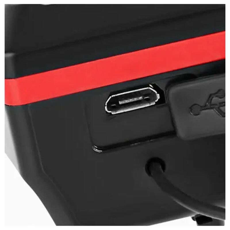 Far față bicicletă solar și USB reîncărcabil – 350 lumeni cu claxon