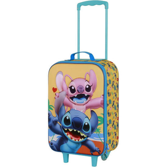 Disney Lilo et Stitch Ocean Valise à Roulettes Soft 3D, Bleu
