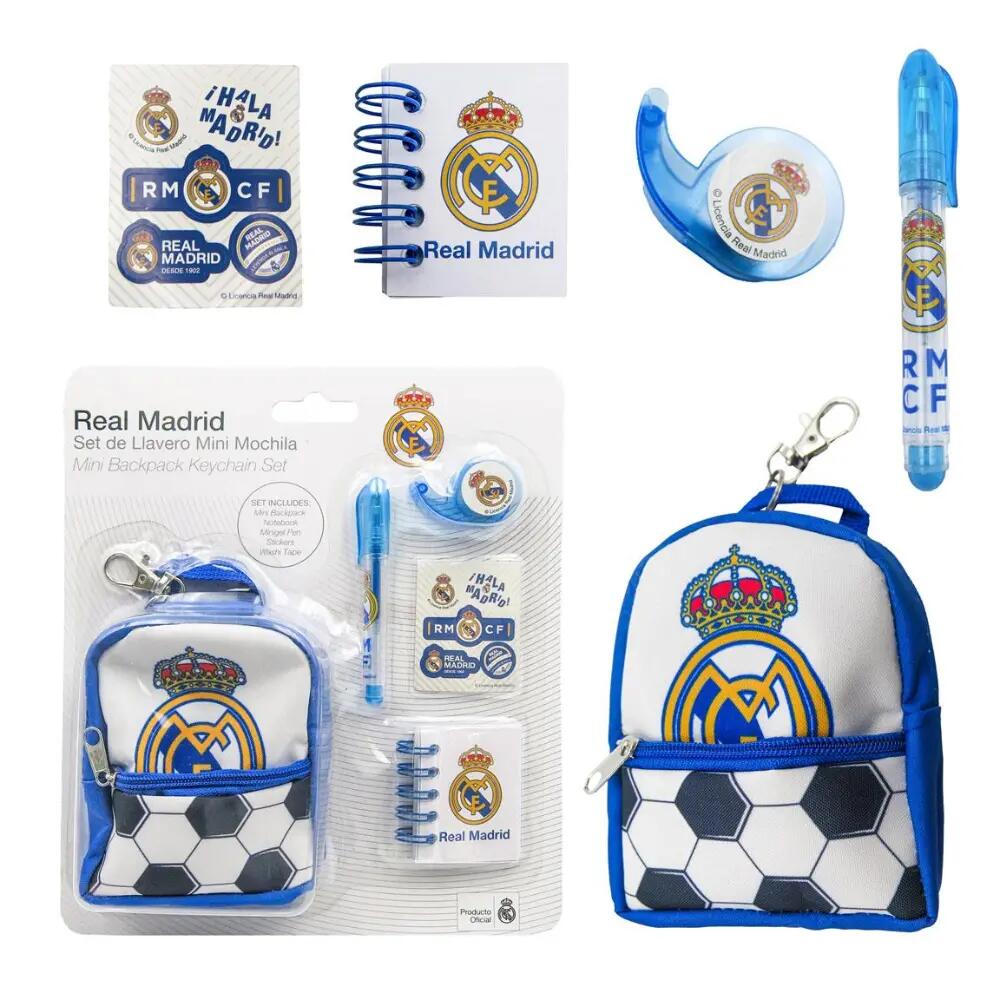 Adjustable Backpack with Pen and Notebook Cerda Real Madrid