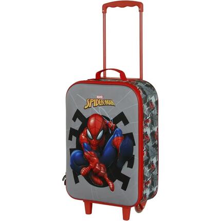 Marvel Spiderman Symbol Valise à Roulettes Soft 3D, Gris