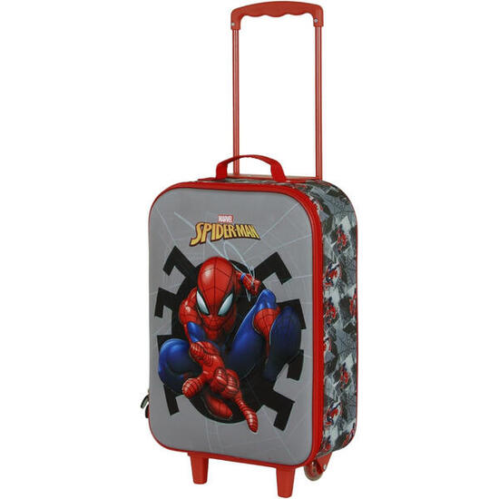 Marvel Spiderman Symbol Valise à Roulettes Soft 3D, Gris